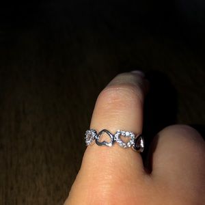 Sterling Silver Heart Pinky Ring